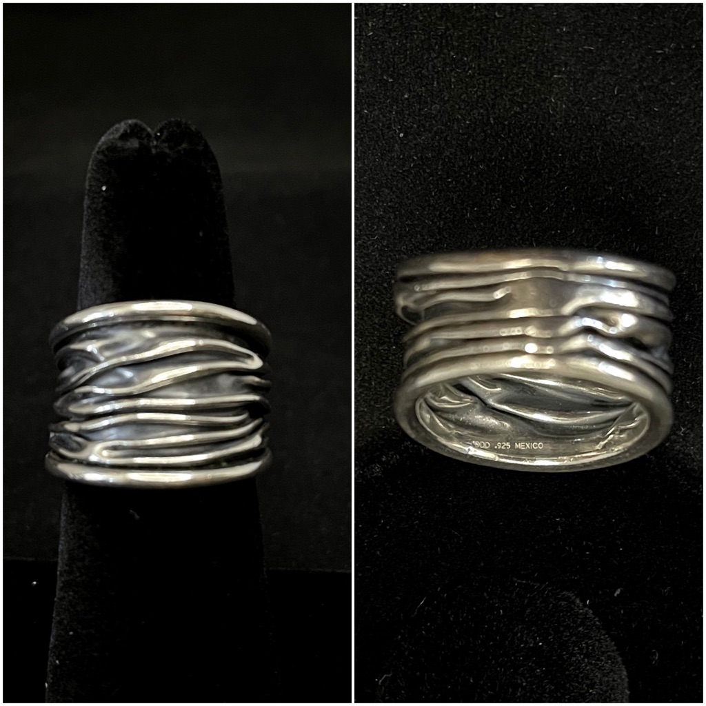 Wrinkled Sterling Silver Band Ring